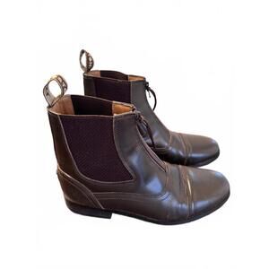 Treadstone brown Leather Boots Jodhpur Ladies Equestrian paddock size 8